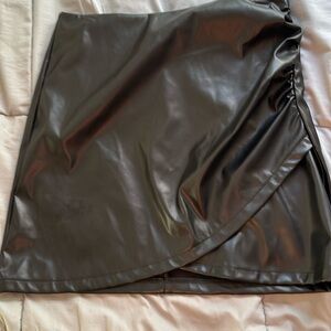 SHEIN Frenchy Split Hem Bodycon Mini Black Skirt